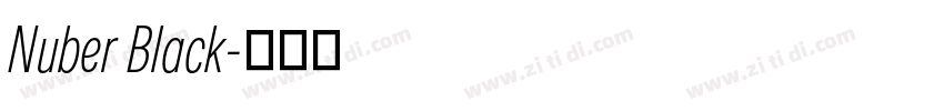Nuber Black字体转换